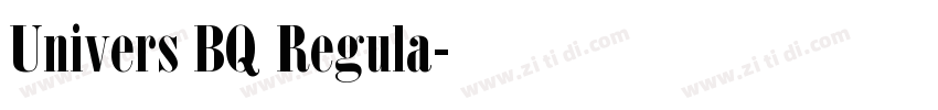 Univers BQ Regula字体转换